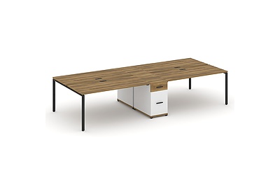 Стол-бенч на 4 места с одной опорной тумбой Concept CN.DRS-424 B - фото товара 1 из 4