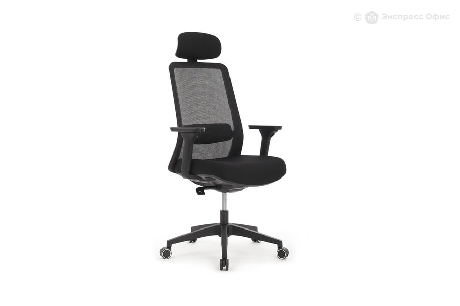  Кресло офисное RV Design Work Ткань черная/Сетка черная box - фото товара 1 из 3