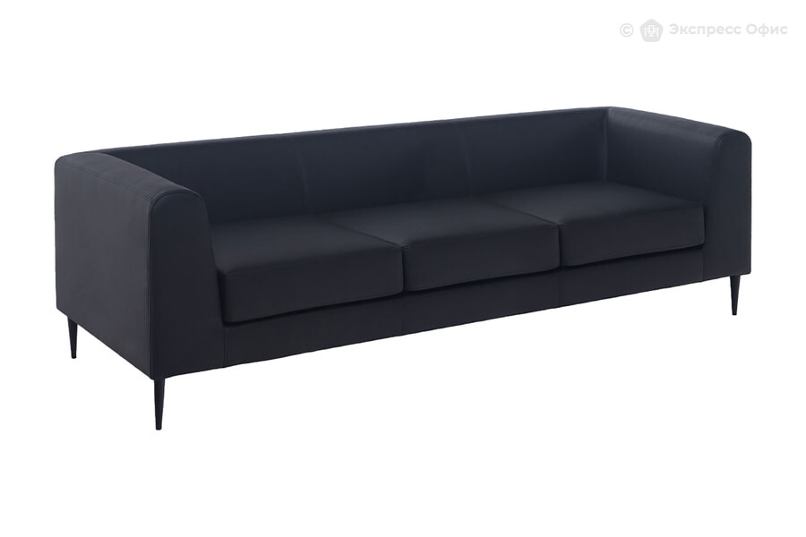  Диван офисный Eva up 3 Экокожа черная Dollaro 501 black/Черный - фото товара 1 из 1
