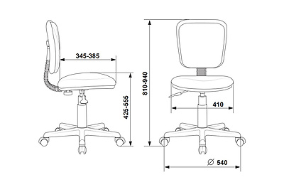 Кресло компьютерное детское Бюрократ CH-204NX/COSMO - фото товара 5 из 7