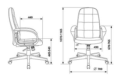 Кресло для руководителя Бюрократ CH 002 LT21 - фото товара 7 из 9