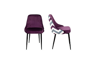 Комплект стульев Бюрократ KF-5_2 (2 шт) KF-5/ZIG/VIOLET_2 - фото товара 1 из 6