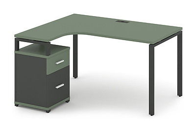 Стол письменный эргономичный левый Concept CN.SA-306(L) W - фото товара 1 из 4