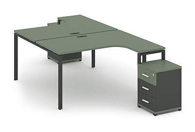Стол-бенч с двумя опорными тумбами Concept CN.DSA-305 W - фото товара 2 из 4