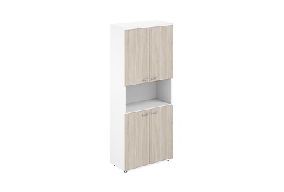 Шкаф для документов высокий с нишей Sigma SG.861.WH.OL.OL - фото товара 1 из 3