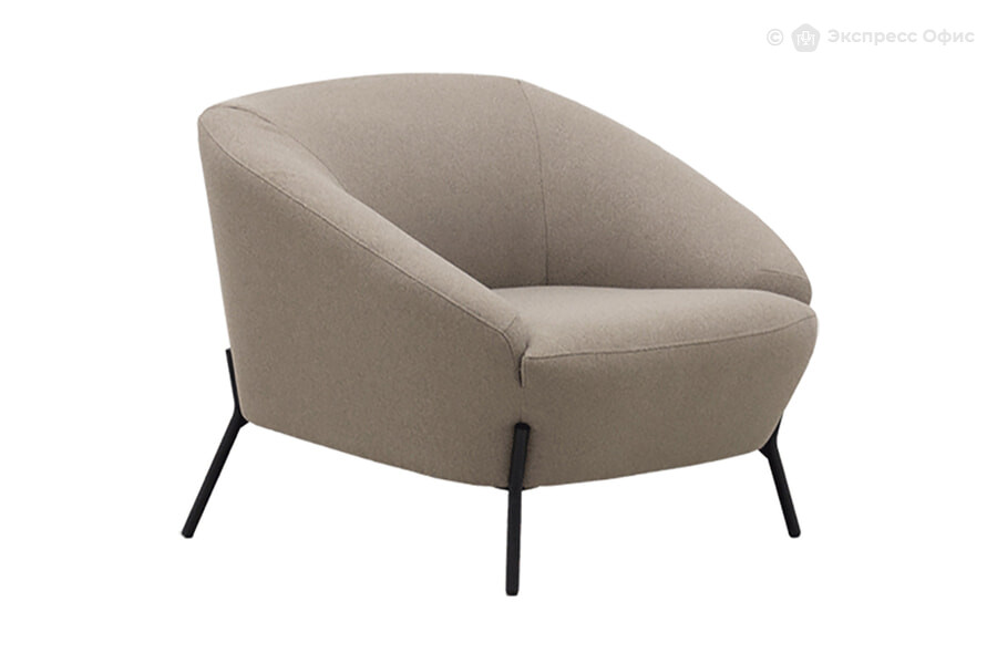  Кресло мягкое Брокко А-14/1 Рогожка Woolly 230 (коричневая) - фото товара 1 из 3