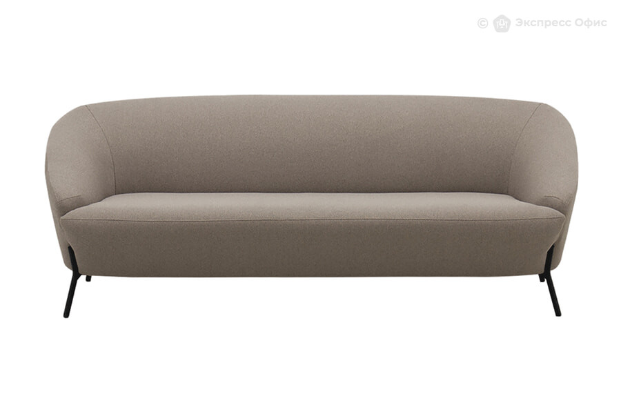  Диван офисный 3-х местный Брокко А-14/4 Рогожка Woolly 230 (коричневая) - фото товара 2 из 3