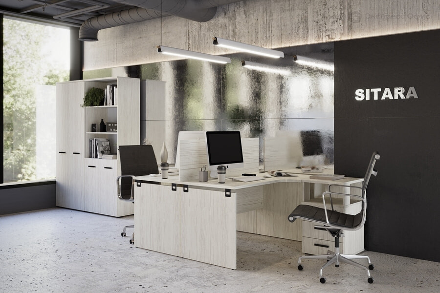Офисная мебель для персонала Sitara Древесина белая - фото товара 2 из 17