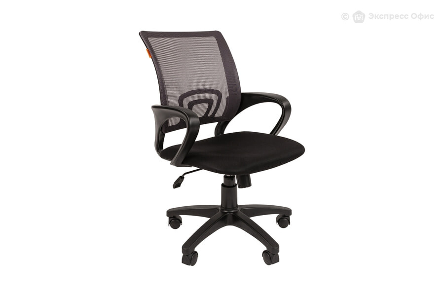  Кресло офисное Chairman 696 Ткань TW-11 (черная)/Сетка серая TW-04 - фото товара 1 из 3