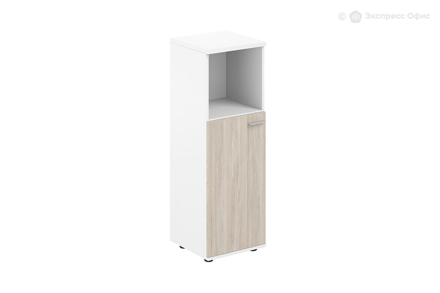  Шкаф для документов средний с нишей левый Sigma SG.844.WH.OL.L Белый/Дуб светлый - фото товара 1 из 1