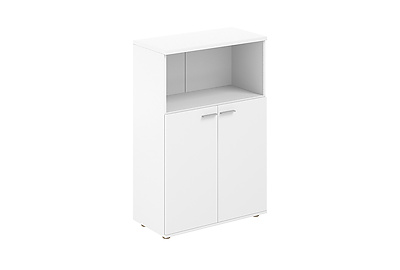 Шкаф для документов средний с нишей Sigma SG.843.WH.WH - фото товара 1 из 2