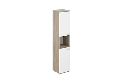 Шкаф для документов высокий с нишей левый Sigma SG.846.OD.WH.WH.L - фото товара 1 из 3