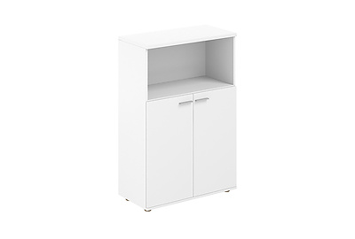 Шкаф для документов средний с нишей Sigma SG.863.WH.WH - фото товара 1 из 2