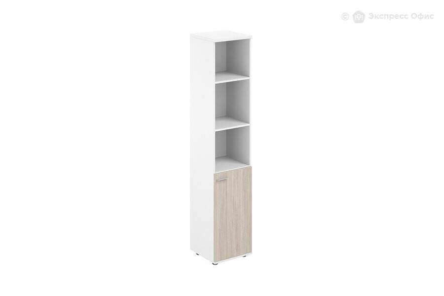  Шкаф для документов высокий полуоткрытый правый Sigma SG.852.WH.OL.R Белый/Дуб светлый - фото товара 1 из 1