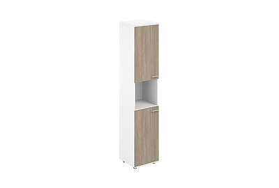 Шкаф для документов высокий с нишей левый Sigma SG.866.WH.OD.OD.L - фото товара 1 из 3