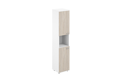 Шкаф для документов высокий с нишей левый Sigma SG.866.WH.OL.OL.L - фото товара 1 из 3