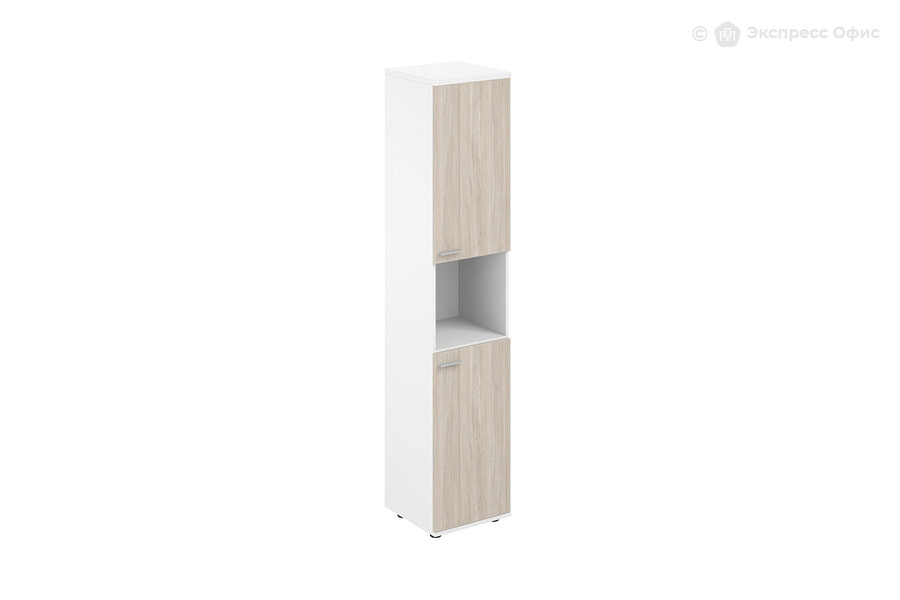  Шкаф для документов высокий с нишей правый Sigma SG.866.WH.OL.OL.R Белый/Дуб светлый - фото товара 1 из 1