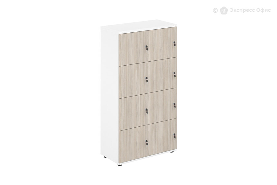  Локер 8 ячеек Sigma SG.819.WH.OL Белый/Дуб светлый - фото товара 1 из 1