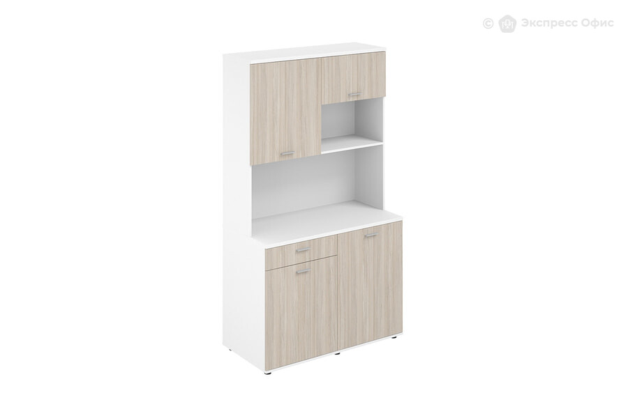  Офисная мини-кухня с ящиком Sigma SG.1002.WH.OL Белый/Дуб светлый - фото товара 1 из 1