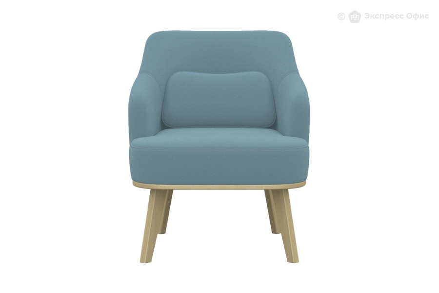  Кресло мягкое Комфорт 5 Ткань Катания дасти blue/Лак - фото товара 2 из 3