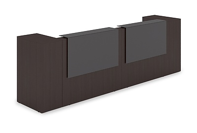 Стойка ресепшен прямая с фартуком и подсветкой Lounge 1КРТ-КЛ.005.1 - фото товара 1 из 4