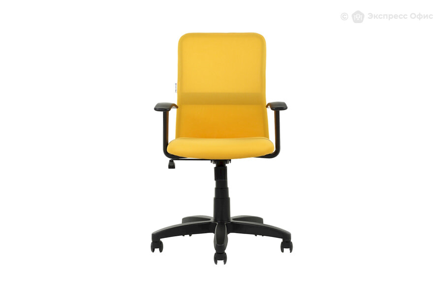  Кресло офисное Leo B black Ткань сетка жёлтая - фото товара 2 из 3
