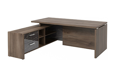 Стол для руководителя с опорной тумбой Festus FI-119L.GG - фото товара 1 из 4