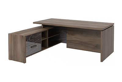Стол для руководителя с опорной тумбой Festus FB-119L.GG - фото товара 1 из 4
