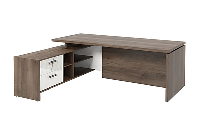 Стол для руководителя с опорной тумбой Festus FB-121L.GG - фото товара 1 из 4