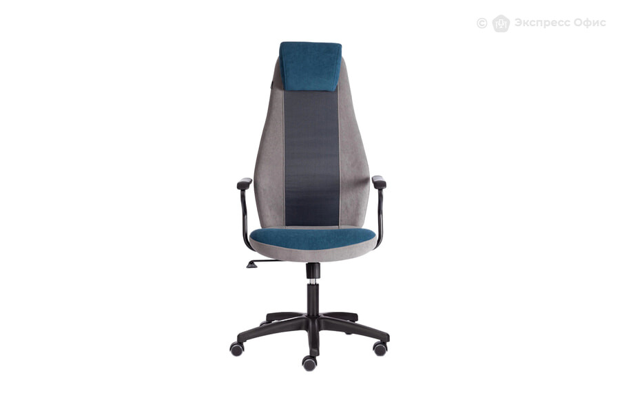  Кресло офисное Aviator 21645 Ткань флок синий/Ткань флок серый - фото товара 2 из 3
