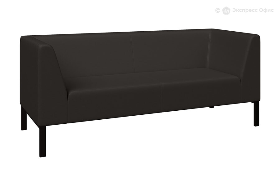  Диван офисный 3-х местный Райт Rt 3 Экокожа коричневая (Ecotex 3029) - фото товара 1 из 3