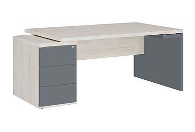Стол для руководителя на опорной тумбе левый Zion ZIO28511429 - фото товара 1 из 3