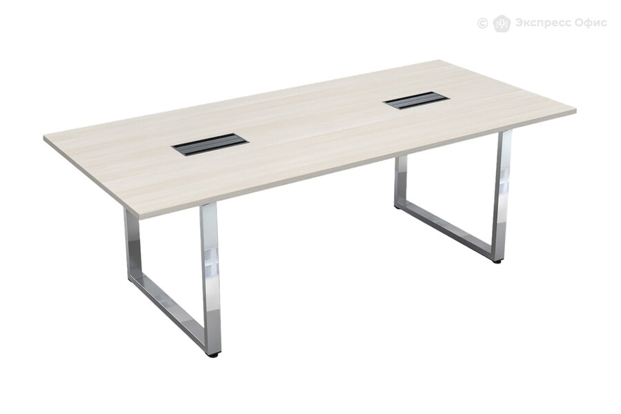  Стол для переговоров Gloss Line НСП-О.939 Ivory/Металл глянец - фото товара 1 из 3