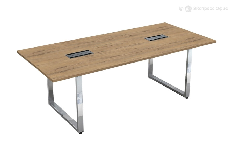  Стол для переговоров Gloss Line НСП-О.939 Teakwood/Металл глянец - фото товара 1 из 3