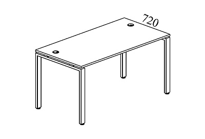 Стол письменный Metal system style БП.СП-2 - фото товара 2 из 4