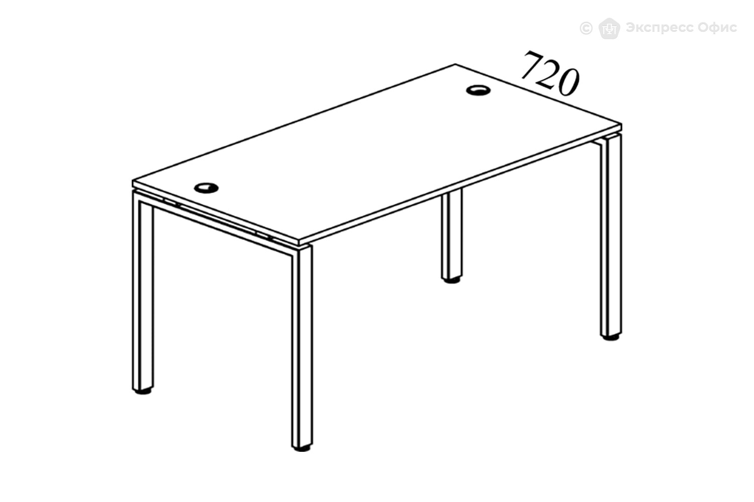 Стол письменный Metal system style БП.СП-3 - фото товара 2 из 4