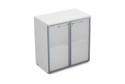 Шкаф для документов низкий со стеклом Gloss Line 9НШ.023.3 - фото товара 1 из 2