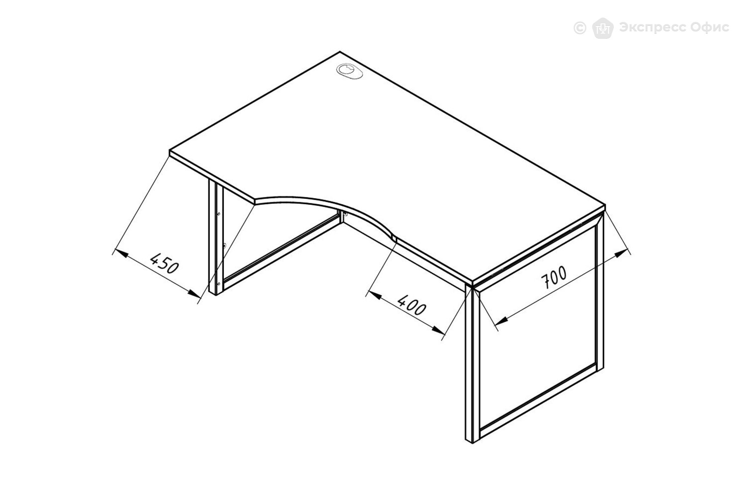 Стол письменный эргономичный левый Xten QP XQPCET 149H(L) - фото товара 2 из 5