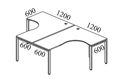 Стол-бенч двойной криволинейный Metal system style БП.РАС-СА-2.3 - фото товара 2 из 4