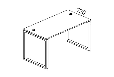 Стол письменный Metal system style БО.СП-2 - фото товара 4 из 6