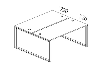Стол-бенч двойной Metal system style БО.РАС-СП-2.1 - фото товара 2 из 4