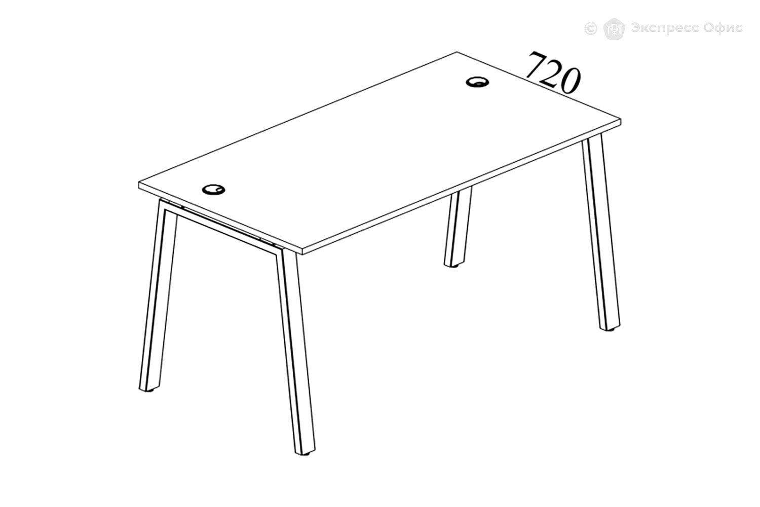Стол письменный Metal system style БА.СП-1 - фото товара 2 из 4