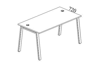 Стол письменный Metal system style БА.СП-1 - фото товара 2 из 4