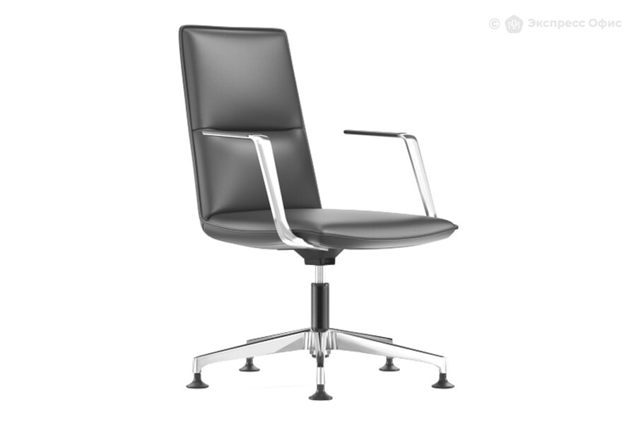  Кресло для руководителя Aulenti CAL72BC Кожа темно-серая (TP-LZ27) - фото товара 1 из 1