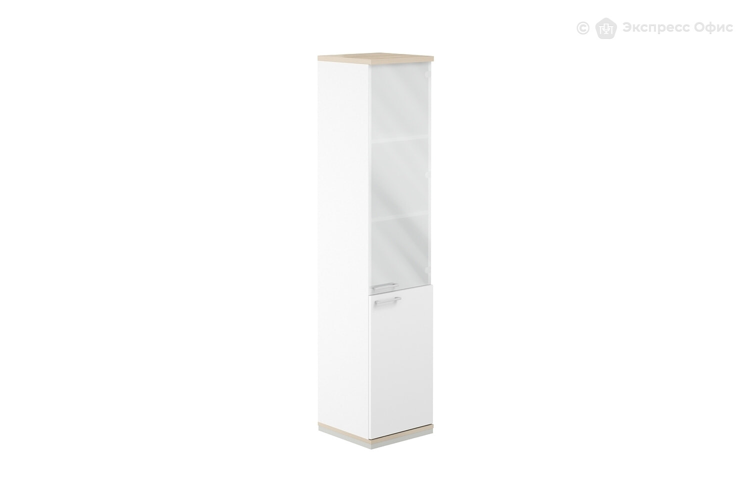 Шкаф для документов высокий со стеклом Allegro AG.209.WH.AR.WH.GL.R - фото товара 1 из 3