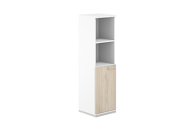 Шкаф для документов средний полуоткрытый Allegro AG.217.WH.WH.AR.L - фото товара 1 из 3