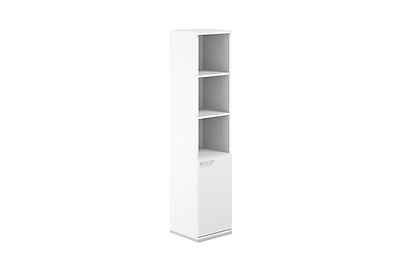 Шкаф для документов высокий полуоткрытый Allegro AG.219.WH.WH.WH.R - фото товара 1 из 2