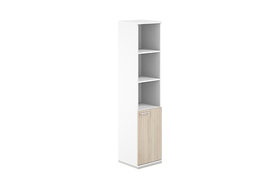 Шкаф для документов высокий полуоткрытый Allegro AG.219.WH.WH.AR.R - фото товара 1 из 3