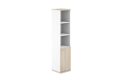 Шкаф для документов высокий полуоткрытый Allegro AG.219.WH.AR.AR.R - фото товара 1 из 3