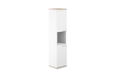 Шкаф для документов высокий с нишей Allegro AG.219.WH.AR.WH.WH.L - фото товара 1 из 3